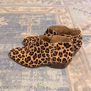 J.Crew Leopard Calfhair Women’s Ankle Booties size 7